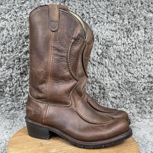 Double-H Cowboy Leather Western Boots Men's 9.5 D 600 - Picture 1 of 10